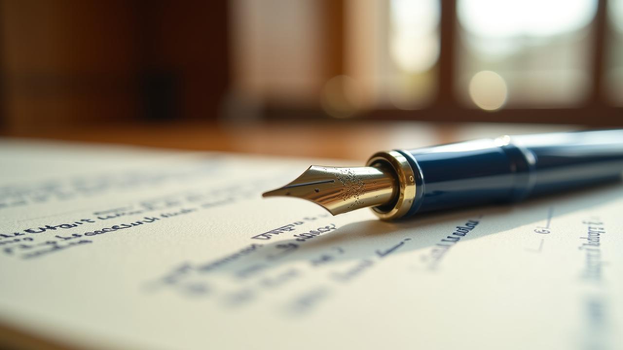 เอกสารทางกฎหมายที่มีความละเอียดอ่อนและสง่างาม