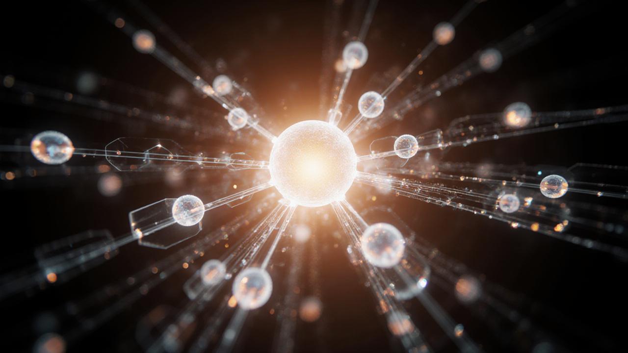 Abstract digital infrastructure representing SaaS connectivity